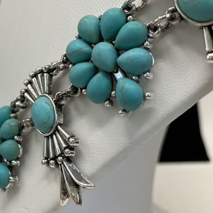 Southerwestern Style Flower Blossum Necklace with Earrings #944