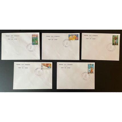 Centrafricaine 1979 Mi. 643 - 647 FDC 1er Jour Année Internationale de l'Enfant