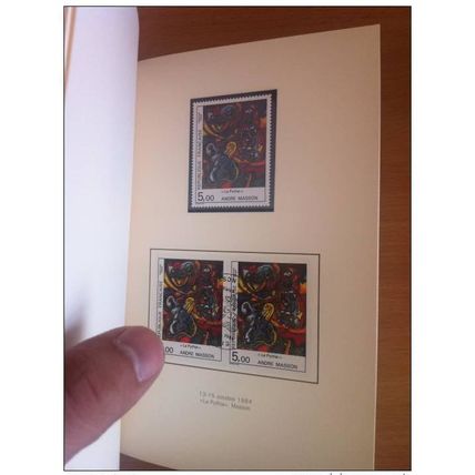 FRANCE 1984 COLLECTION TIMBRE FRANCAIS SERIE ARTISTIQUE CADEAU MINISTRE LIVRE