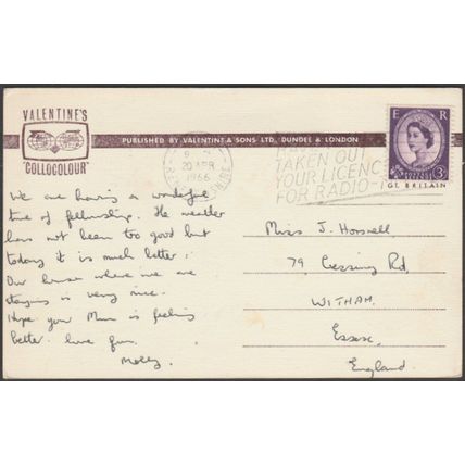 Dunn Square and Town Hall, Paisley, Renfrewshire, 1966 - Valentine's Postcard