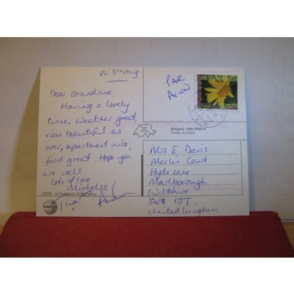 MORGINS, VALAIS, SWITZERLAND . used postcard 2005 postmark =