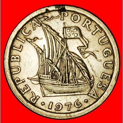 Ⰶ SHIP (1963-1985): PORTUGAL ★ 2.50 ESCUDOS 1977!★LOW START★NO RESERVE