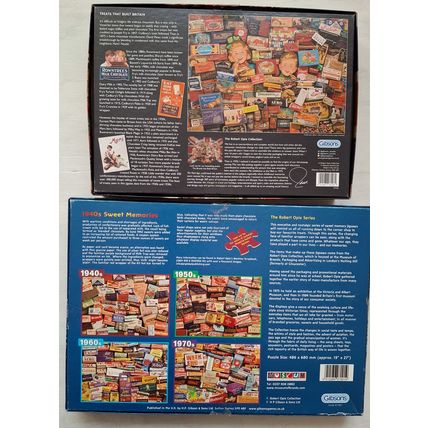 1940's Sweet Memories & Treats that built Britain 2 x 1000 piece jigsaws Gibsons