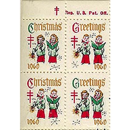 Mint Sheet of 1960 Christmas Seals