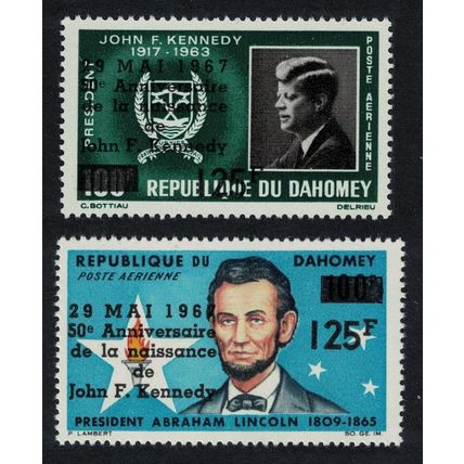 Dahomey President Kennedy 2v 1967 MNH SG#288-289 MI#313-314