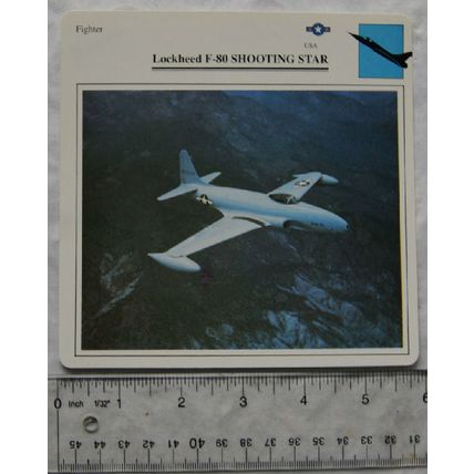 Lockheed F-80 Shooting Star - USA - Fighter - Collectors Club Card