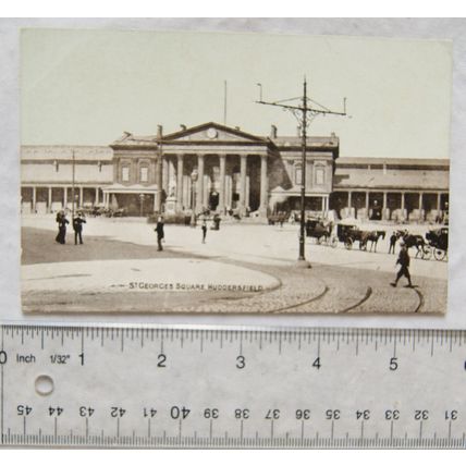 vintage postcard St Georges Square, Huddersfield