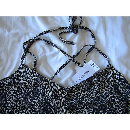 GEORGE black/white wide cropped leg jumpsuit Size 20 new