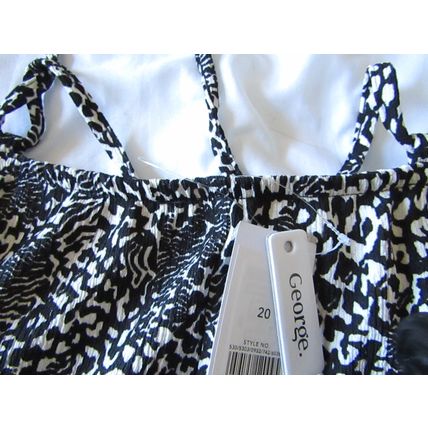 GEORGE black/white wide cropped leg jumpsuit Size 20 new