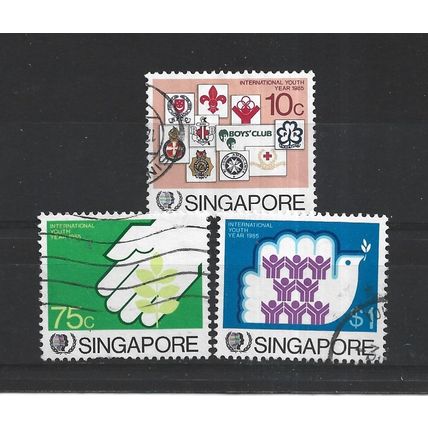 Singapore.International Youth Year set of 3.Fine Used.Jul25