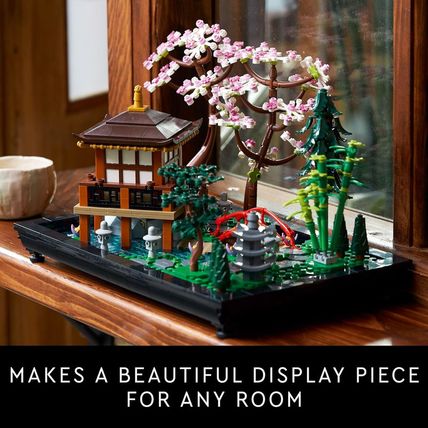 LEGO Icons Tranquil Garden Building Set - Detailed Japanese Zen Garden DIY Kit f