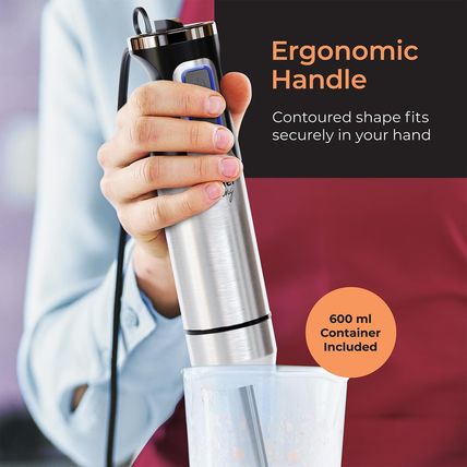 Muellerliving Immersion Hand Blender Full Set - 8 Speed Immersion Blender, Hand