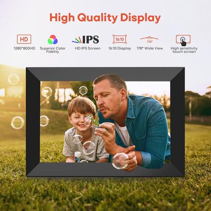 Frameo 10.1 Inch Wifi Digital Picture Frame, 1280X800 HD IPS Touch Screen Photo