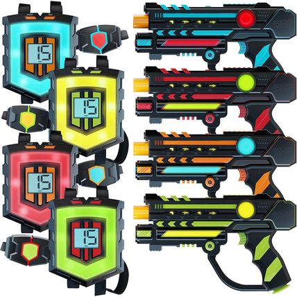 Squad Hero Rechargeable Laser Tag 360° Sensors + Lcds - Set of 4 - Easter Gift I
