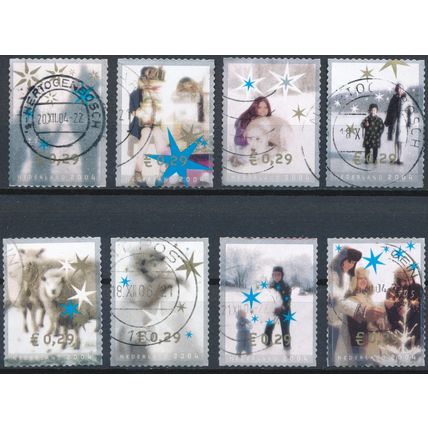 Christmas: 8 Values - Netherlands 2004 - Used Hinged