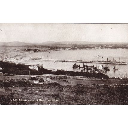 EC961 DOUGLAS FROM DOUGLAS HEAD. PRINTED POSTCARD