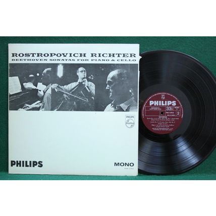 Rostropovich/Richter - Beethoven: Piano & Cello Sonatas - 2-LP - PHM 2-520 - EX