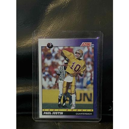Paul Justin #566 | 1991 Score Football Trading Card