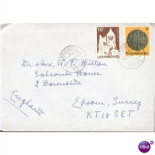 Luxembourg Cover 1988 - SG 1143 + SG 1040 - Larochette Castle & Medieval Coin