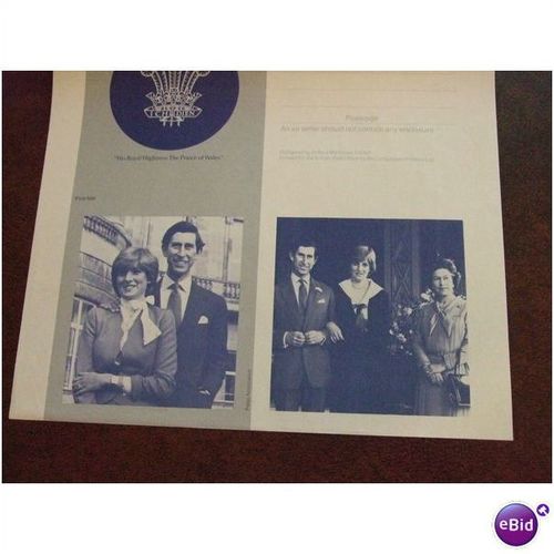 GB 1981 Diana Prince Charles Royal Wedding Aerogramme Air Mail Letter