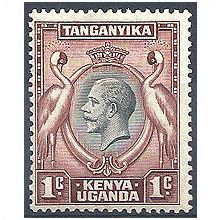 KUT 1935 SG110 1c Black & Red-Brown Mounted Mint