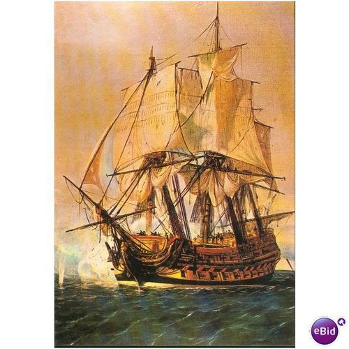 Netherlands Postcard - Frans Linieschip, begin 18e eeuw