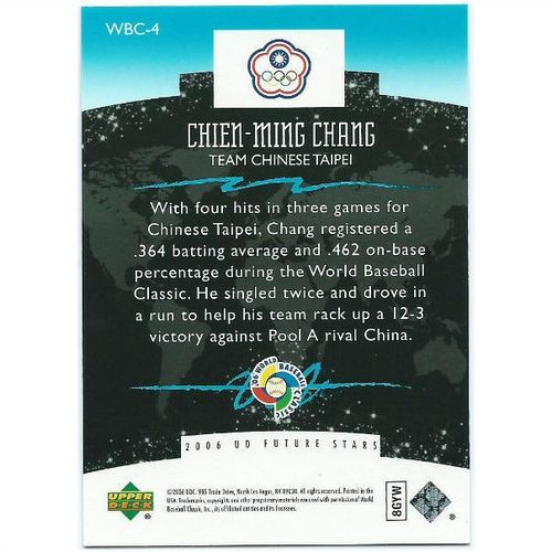 2006 Upper Deck Future Stars Wolrd Future Stars - #WBC-4 - Chien-Ming Chang