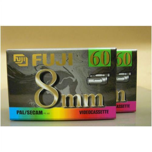 Fuji p5 60 8mm blank Video cassette tapes 2 pack new and sealed