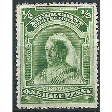 Niger Coast Protectorate 1894 SG51 1/2d Yellow-Green Mounted Mint ....