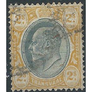 Transvaal 1903 SG257 2/- Greenish-Black & Yellow Fine Used .. ..
