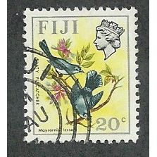 FIJ 1971 20c BIRDS AND FLOWERS' FINE USED (EBID48-165)
