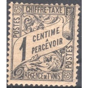 Tunisia 1901 - SG D28 - 1c black - Postage Due - MH
