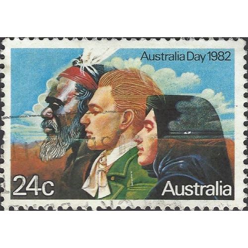 AUSTRALIA, Australia Day, Ethnic Diversity, blue 1982, 24c