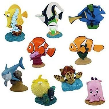 DGBJ Children 9pcs Finding Nemo Cake Topper Kids Play Action Figure Figurine Par