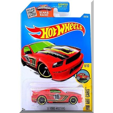 Hot Wheels - '07 Ford Mustang: HW Art Cars #8/10 - #198/250 (2016) *Red Edition*
