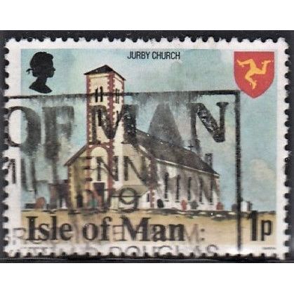 ISLE of MAN, 1978 1p Jurby Church perf 14, SG 112A (Scott #114), used