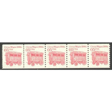 2452a 5c Circus Wagon Fine MNH Dry Gum PNC 1/5 P0846