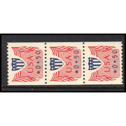 CVP31 50c Shield Very Fine MNH Dry Gum Strip of 3 PA5237