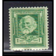 864 1c Henry Longfellow Fine MNH KA2509