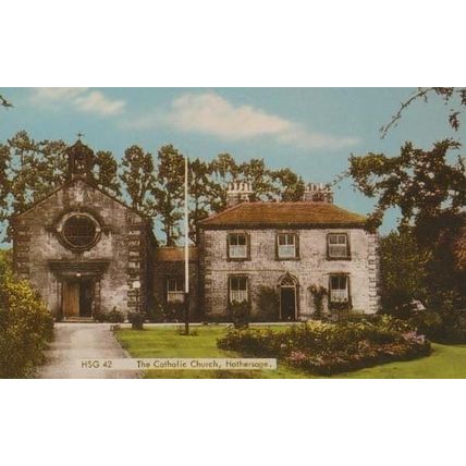 Hathersage Catholic Church 1970s Yorkshire Postcard