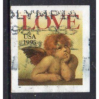 USA 1995 Love - Cherub NVI Imperforate Used