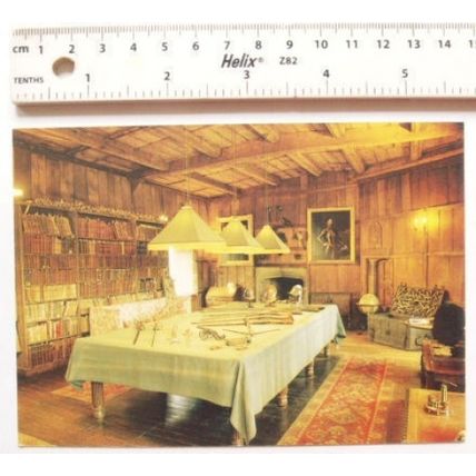 old postcard Ripley Castle - The Knights Chamber