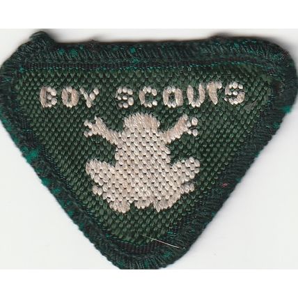 Scout Badge UK Pre 67 - Wolf Cub Proficiency - Swimmer - Used -Black Back (PF21)