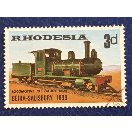 Rhodesia QEII 1969 Railway 3d 2ft Gauge Locomotive Used #15 SG 431 Sc 267 stamp