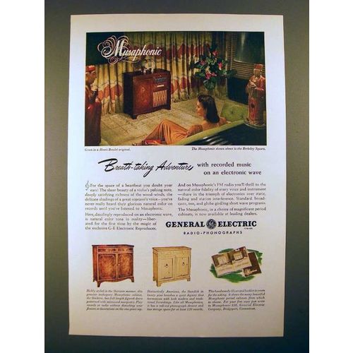 1946 GE Musaphonic Radio-Phonograph Ad - Stockton