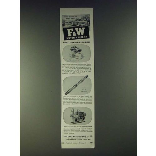 1958 F&W Economy Multi-Purpose Jet, Submersible and Contractor's Pump Ad