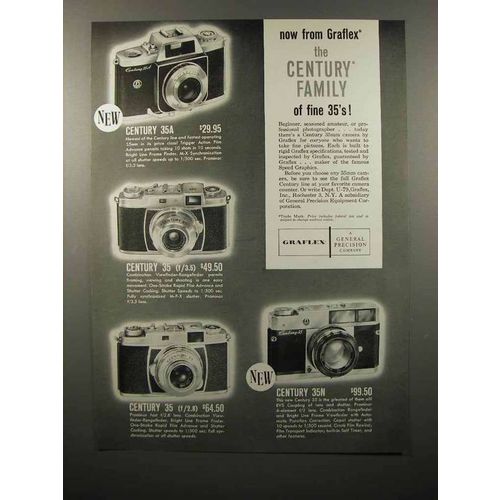 1959 Graflex Century 35A, 35, 35N Camera Ad