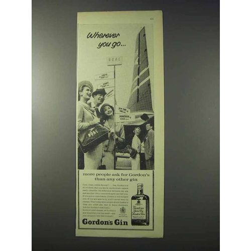 1959 Gordon's Gin Ad - Wherever You Go