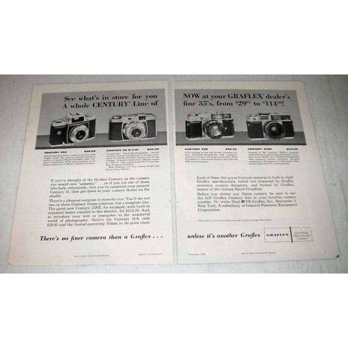 1959 Graflex Camera Ad - Century 35A, 35, 35N, 35NE