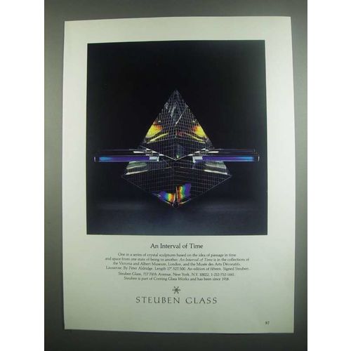1984 Steuben Glass Ad - An Interval of Time Sculpture